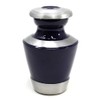 Loved Memorials Dark Purple with Brushed Metal Accent Cremation Urns