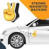Magnet Me Up Peace Hand Emoticon Magnet Decal, 5 Inch,