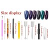 8 Pieces Cat Eye Magnet for Nails Double-head Flower Design