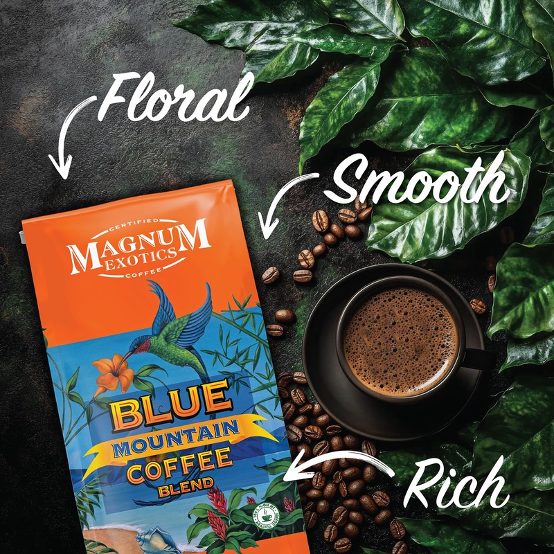 Magnum Exotics Coffee, Blue Mountain Blend - Whole Bean Coffee,
