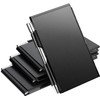 Chinco 4 Pieces Metal Pocket Notebook Portable Aluminum Notepad with