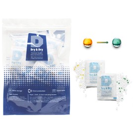 Dry & Dry 2 Gram [120 Packs] Food Grade Orange Indicating(Orange to Dark Green) Mixed Silica Packets, Silica Gel Packets - Silica Gel, Desiccant Packs, Moisture Absorbers, Silica Packets
