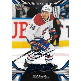 2022-23 Upper Deck MVP Hockey Blue Parallel #58 Nick Suzuki Hockey Card