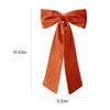 5.5in Burnt Orange Wine Red Velvet Long Tail Hair Bow