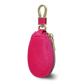 AdiStylinno Car Key Fob Case, Multi-Functional Car Key Case with Zipper Car Key Fob Holder for Women Men (Rose Red)