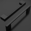 Amerdeco 10 Pack Matte Black Cabinet Pulls 5 Inch(128MM) Hole