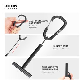 Booms Fishing SH1 Fly Fishing Tippet Spool Holder Black 2PCS