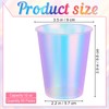 50 Pcs Frosted Plastic Cups, 12 OZ Thickened Disposable Iridescent