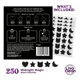 Livaclean Parches De Espinillas De Estrella Negra De 250 Qui