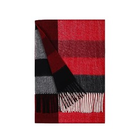 SEECOSY 100% Lambswool Scarf - Plaid Soft Warm Scarf, Gift for Women and Men