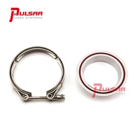 Pulsar Turbo 3 inch Compressor V-Band Flange Clamp Kit Borg Warner S400 S400SX-E S500SX S500SX-E