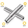 Hanpex 4 Way Sillcock Key Wrench Set, Multi-functional Utilities Water