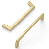 Amerdeco 10 Pack Brushed Gold Cabinet Pulls 5 Inch(128MM) Hole