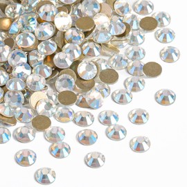 Beadsland 2880pcs Flat Back Crystal Rhinestones Round Gems for Nail Art and Craft Glue Fix, Blue Moonlight,SS6,1.9-2.1mm
