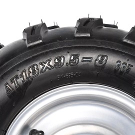 Unbranded 2pc 8" inch 18x9.50-8 18x9.5-8 Tire 4 Lug Wheel for Go Kart Tractor Mower ATV