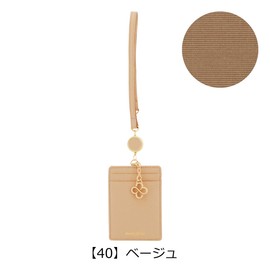 Mariclaire Pass Case with Reel Carrousel Women's, 【40】Beige
