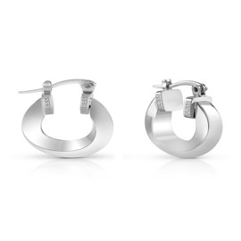 Guess 32021225 Women's Creole Earrings Stainless Steel, Non-precious metals, No gemstone.