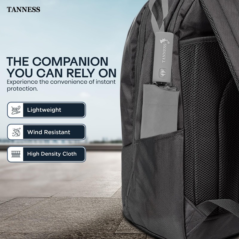 TANNESS Windproof Umbrella – 10-Rib Waterproof & Compact Umbrella with