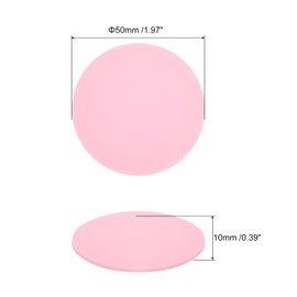 uxcell 4Pcs Door Stopper Wall Protector, 50mm/2" Pink Self Adhesive Bumper PVC Doorknob Buffer Guard for Home Office Door Stop
