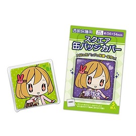 Coade Square Badge Cover Approx. 2.1 x 2.1 inches (54 x 54 mm), Pack of 5