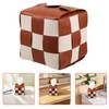 MAGICLULU Modern Plaid Tissue Holder Square Tissue Box for Bedroom