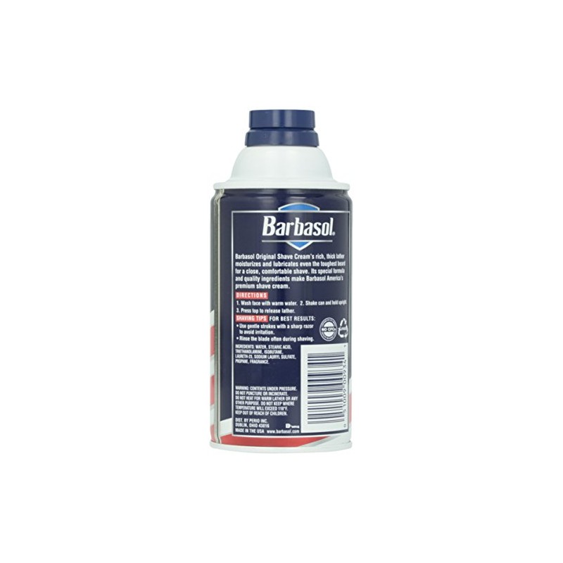 Barbasol Crema de afeitar, original, 10 oz