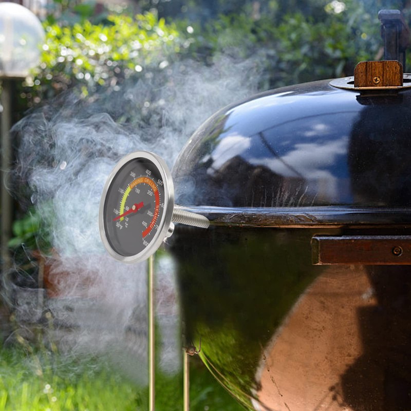 Stainless Steel BBQ Smoker Grill Thermometer - Precise Temperature Gauge