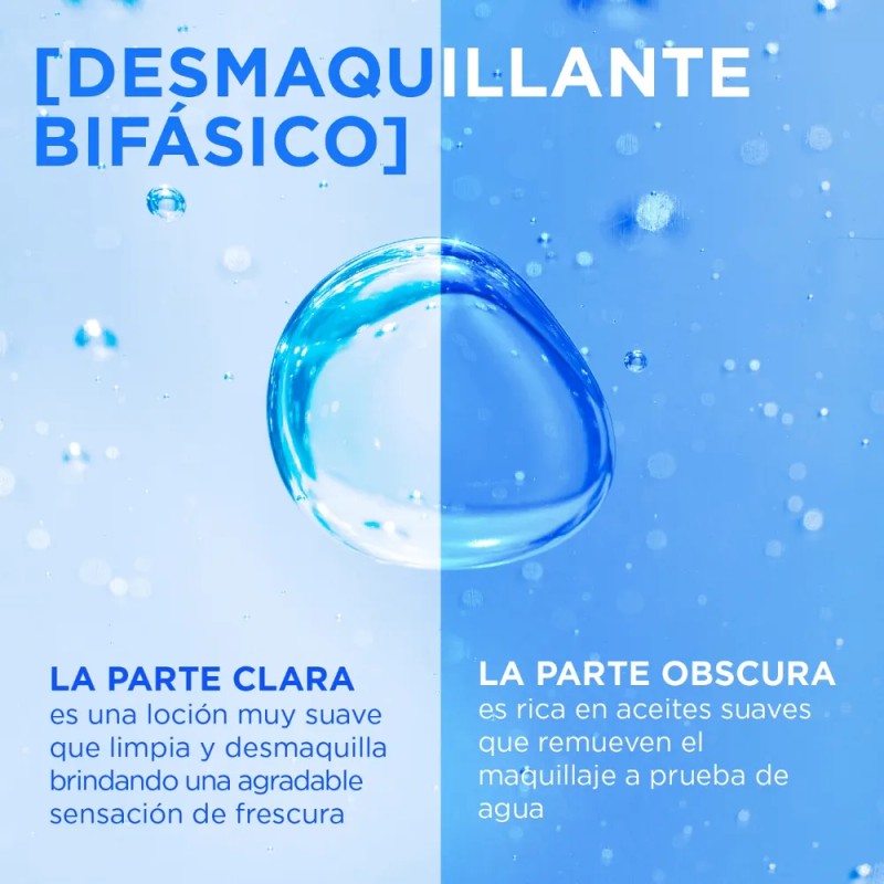 L'Oreal Paris Desmaquillante Bifásico para Ojos y Labios, Todo Tipo