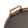 Round Tray with Gold Handle Elegant Multi Functional Golden Rim