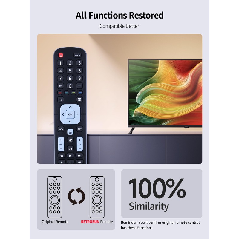 New EN2A27ST Replacement TV Remote Control for Sharp 4K Ultra