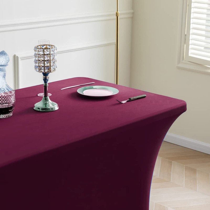 Newthinking 6FT Stretch Tablecloth for Craft, Spandex Stretch Table Cloth,