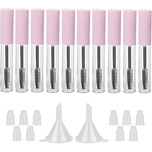 GTHER 10PCS 10ML Empty Mascara Tube Bottle With Eyelash Wand,