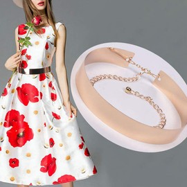 Asudaro Women's Waist Belt Dress Belt Cassette Sequins Metal Belt Dress Decoration Golden Silver Dress Hip Seal Chain Belt Belly Chain Waist Strap, silver