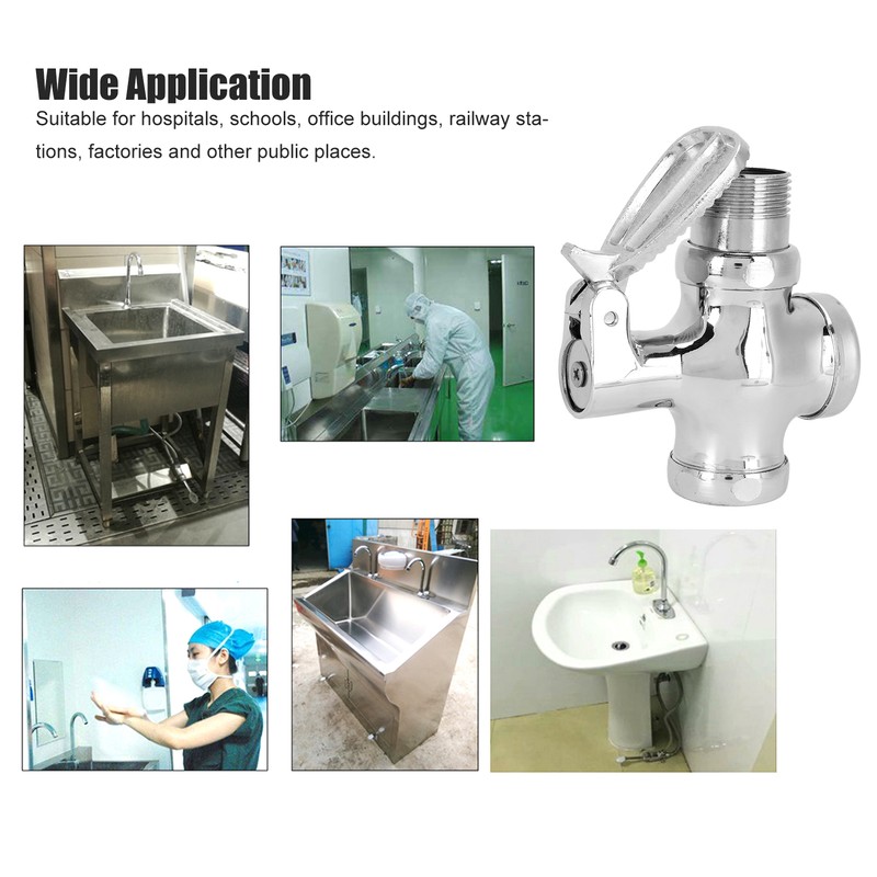 Pedal Toilet Delay Flushing Valve Foot Pedal Water Valve for