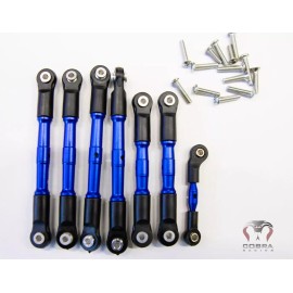 For Traxxas Fits Traxxas 4x4 Ultimate Slash Aluminum Blue turnbuckles / Tie Rods FULL SET