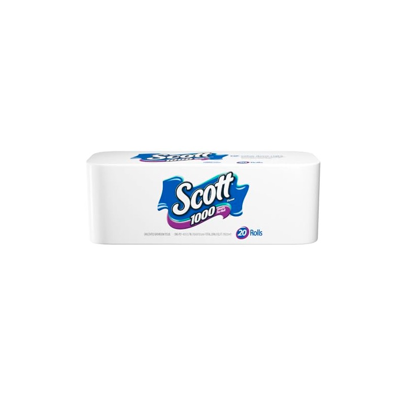 Kimberly-Clark Scott 1-Ply Bathroom Tissue - 1000 Sheets per Roll