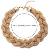 COOLSTEELANDBEYOND Gold Statement Necklace Pendant Braided Hollow Cable Large Bib