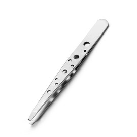 Tweezers, Professional Precision Eyebrow Tweezers for Women and Men, Stainless Steel Slanted Hair Removal Tweezers Plucker Makeup Tool for Brow, Facial Hair, Blackhead and Splinte(Sliver)