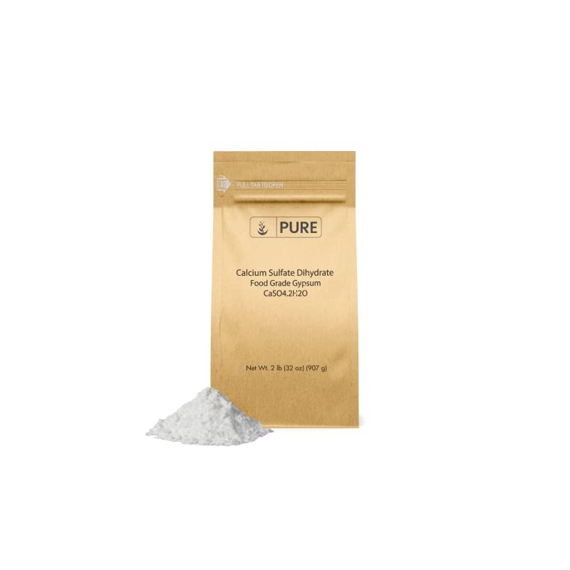 Pure Original Ingredients Calcium Sulfate (2 lb) Baking, Water Treatment