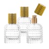 YWG Stone 3 Pack Refillable Clear Glass Luxury Spray Gold
