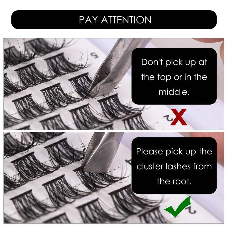 Cluster Lashes 72 Individual Lashes Clusters Eyelash Extensions False Eyelashes