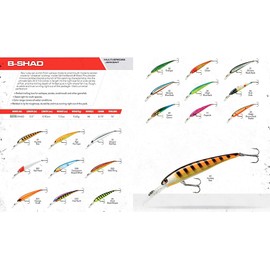 Band-It B-Shad Multi-Species Minnow Jerkbait Fishing Lure, Fishing Accessories, 3.5", 1/3 oz, Chrome Blue Back, (BDTB-SHAD32)