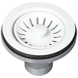 Franke 900W Universal 3 1/2" Sink Strainer Basket Lever, White 900P 3