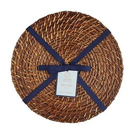 Artesa Bamboo Rattan Placemats, Brown, 28 cm, Set of 2, 11" Diameter