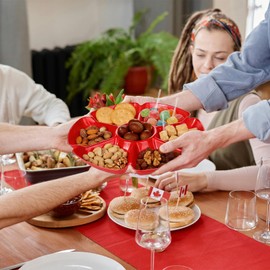 12 Pack Divided Serving Tray 12 Inch 7 Section Veggie Fruits Platter