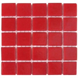 D 95 Molten Red - 3/4" Glass Tile - 1/2 lb Bag - Hakatai Glass Tile