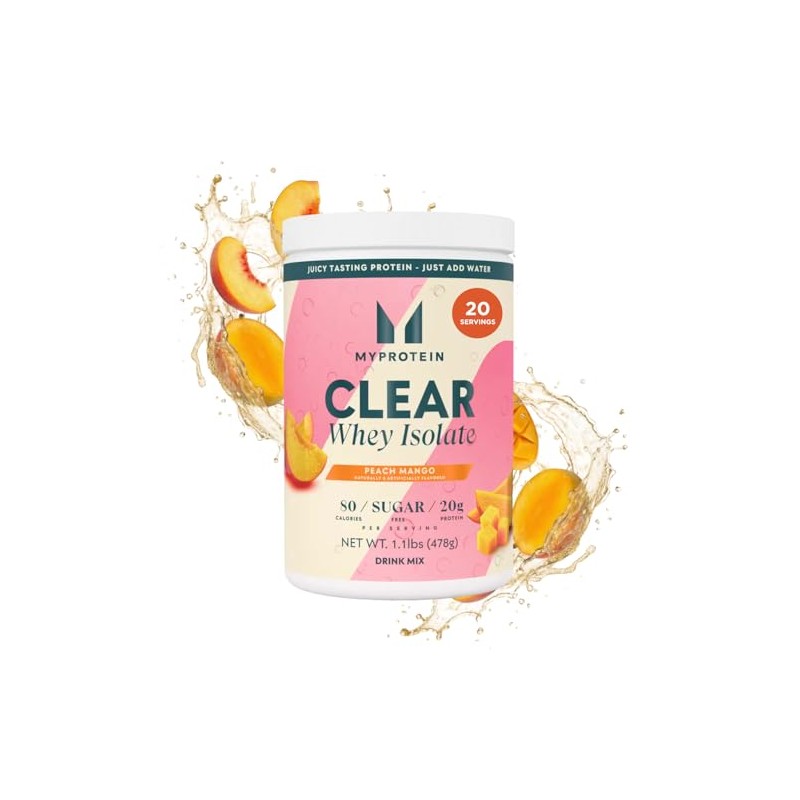 Myprotein Clear Whey Isolate - 20 porciones de mango melocotón