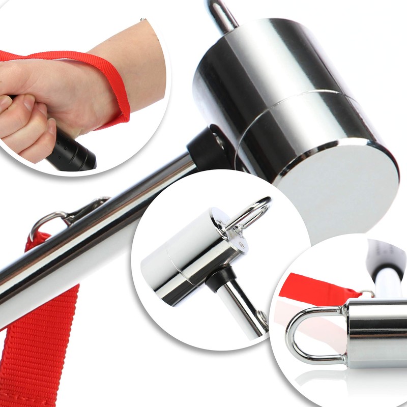 com-four® Camping Hammer with Peg Extractor - Tent Hammer with