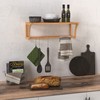 ClosetMaid Bamboo Wall Shelf with Towel Bar, Wall Mount Storage