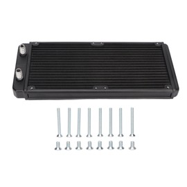 Water Cooling Radiator Frosted 18 Pipes Metal Heat Exchanger Radiator for PC CPU Water Cooling System